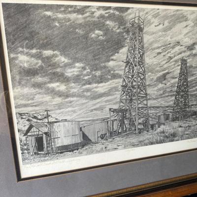 Entry Table, Oil Field Art, Van Gogh poster