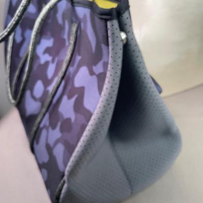 Extra Large Dark Grey Camouflage Tote with Wristlet New!