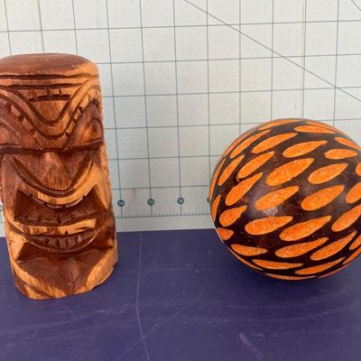 Wood tiki and ball