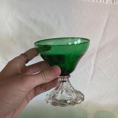 Anchor Hocking Burple-Green Crystal Cocktail Glasses (K-DZ)