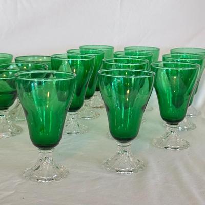 Anchor Hocking Burple-Green Crystal Cocktail Glasses (K-DZ)