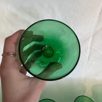 Anchor Hocking Burple-Green Crystal Cocktail Glasses (K-DZ)