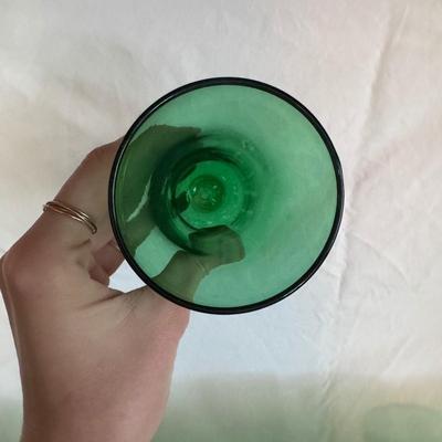 Anchor Hocking Burple-Green Crystal Cocktail Glasses (K-DZ)