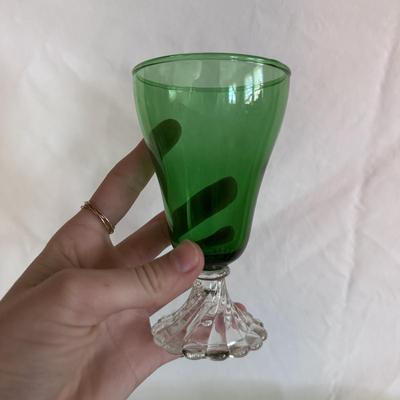 Anchor Hocking Burple-Green Crystal Cocktail Glasses (K-DZ)