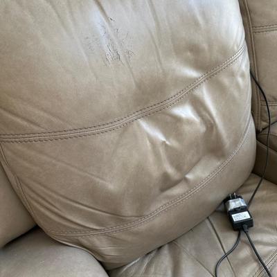 Leather Double recliner sofa w/ damage - works great