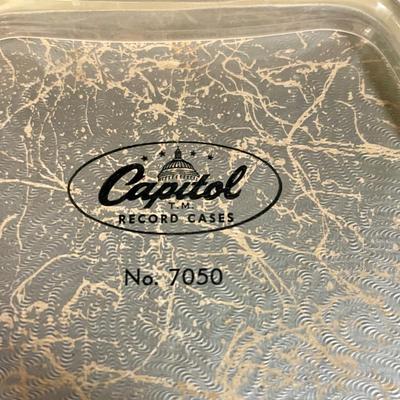Vintage 45RPM Capitol Records Storage Carry Case with 50 Records