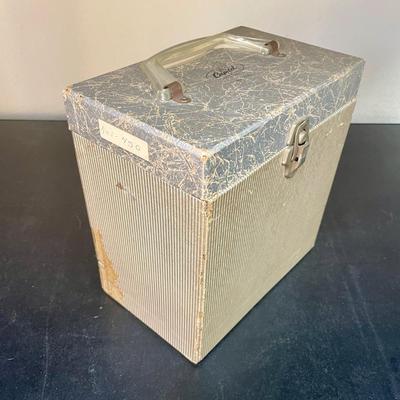 Vintage 45RPM Capitol Records Storage Carry Case with 50 Records