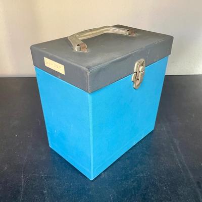 Vintage 45RPM Capitol Records Storage Carry Case with Records