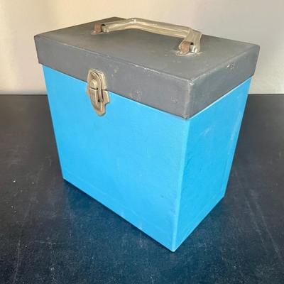 Vintage 45RPM Capitol Records Storage Carry Case with Records