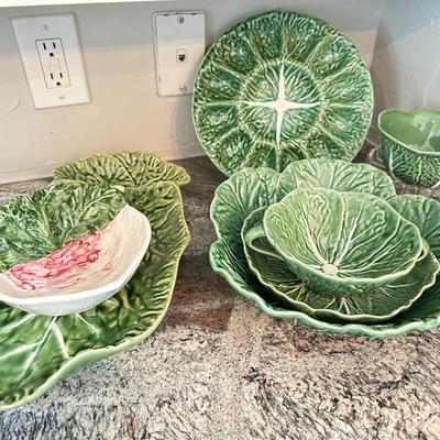 Kitchen Majolica Green Cabbage Pinneiro Lot