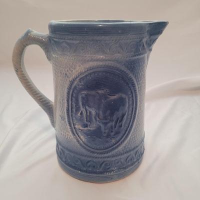Blue and White Stoneware Pitchers (LR-EL)