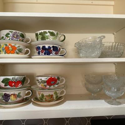 Kitchen - pottery cups & glass