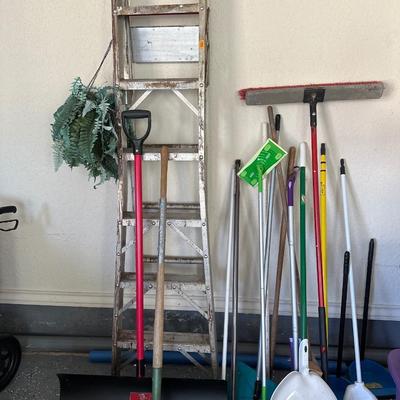 Rakes, ladder, & more