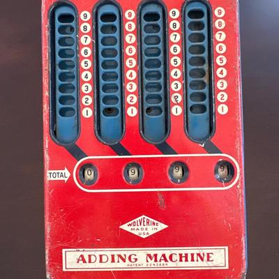 Wolverine Vintage mechanical toy adding machine