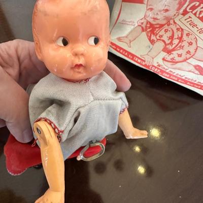 Crawling Baby Vintage Mechanical Wind-Up Toy w/ box