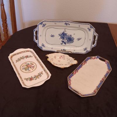 BONE CHINA VINTAGE SERVING PIECES FROM ENGLAND AND FRANCE