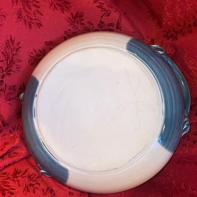 SIGNED POTTERY CASSEROLE DISH AND BOWL