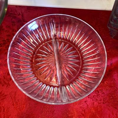 SERVING TRAY, SQUARED GLASS BOWLS, LARGER SERVING BOWL, HORS D’OEUVRE DISH