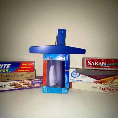ZIPLOC BAGS, SARAN WRAP, PARCHMENT PAPER, WAX PAPER, THE BIGGEST CHIP CLIP EVER & MORE
