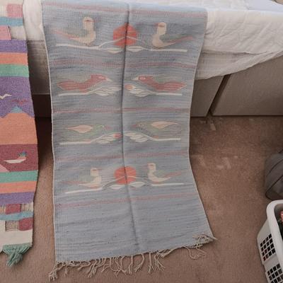 WOVEN WALL HANGING AND HALL RUNNER RUG