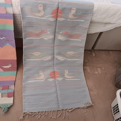 WOVEN WALL HANGING AND HALL RUNNER RUG