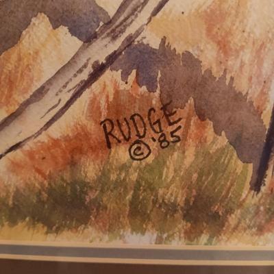 ORIGINAL WATERCOLOR BY RUDGE '85