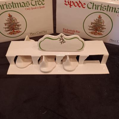 2 BOXES OF SPODE MISTLETOE PLACE CARDS (8 TOTAL)