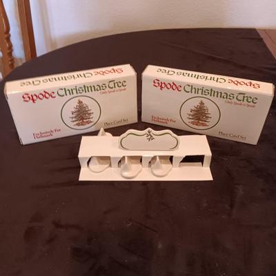 2 BOXES OF SPODE MISTLETOE PLACE CARDS (8 TOTAL)