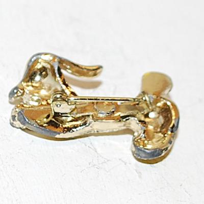 Vintage-Style YELLOW & GOLD Color Poodle Dog PIN (1¼" x ¾") on a Solid Setting