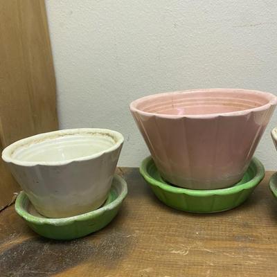 Vintage Shawnee flowerpots