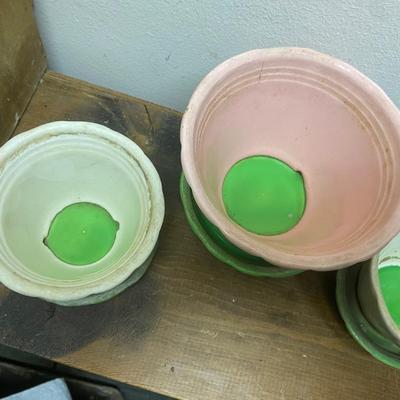 Vintage Shawnee flowerpots