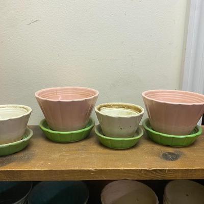 Vintage Shawnee flowerpots