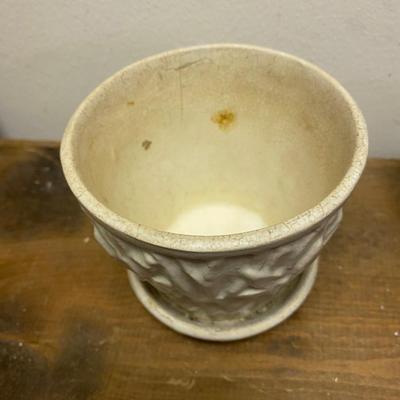 Vintage McCoy Pottery Water Lotus Flower Pot Planter White