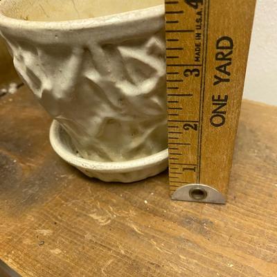 Vintage McCoy Pottery Water Lotus Flower Pot Planter White