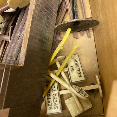 Box of train accessories