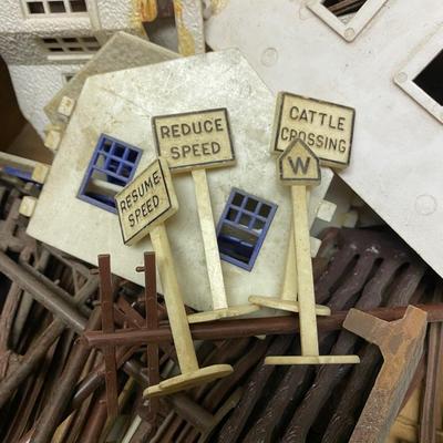 Box of train accessories