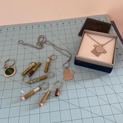 Keychains and necklaces