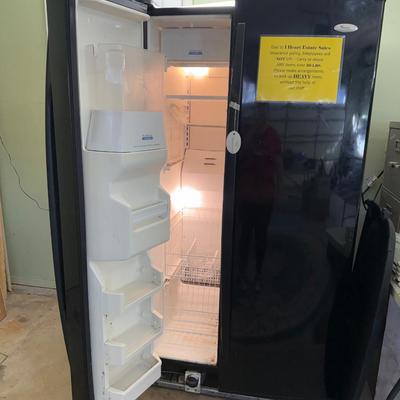 Lot 6; Black Kitchen Fridge