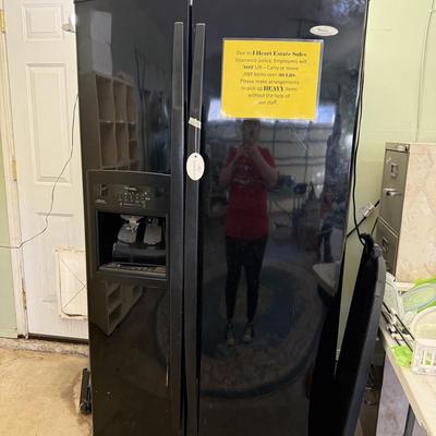 Lot 6; Black Kitchen Fridge