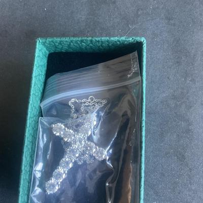 5.5 Carat Moissanite Cross Pendant Chain Necklace