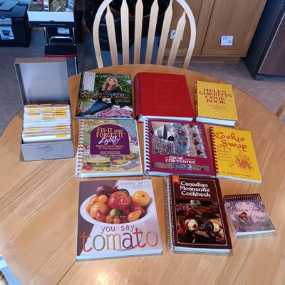 BOX FULL OF YEARS OF RECIPES AND SELECT COOK BOOKS