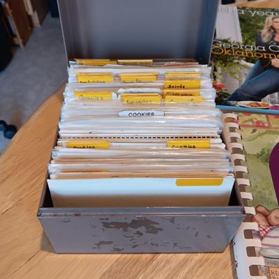 BOX FULL OF YEARS OF RECIPES AND SELECT COOK BOOKS
