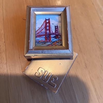 3 MINIATURE HAND PAINTED LIMITED EDITION LITHOGRAPHS SIGNED BY ARTIST SUE MCNARY