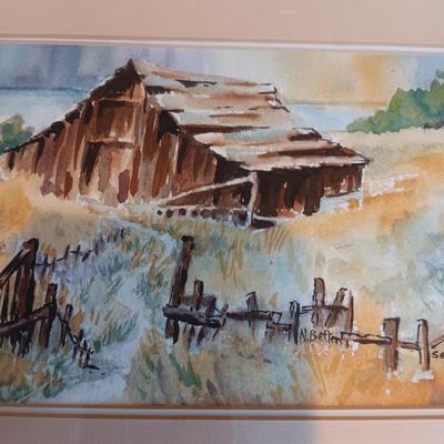 WATERCOLOR "SEA RANCH" BY NOREEN BETTEN