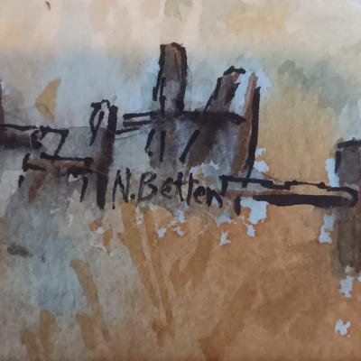 WATERCOLOR "SEA RANCH" BY NOREEN BETTEN