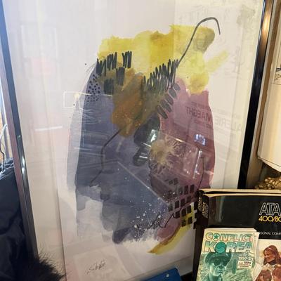 Lot 21: Art, Long Amazing Mirror, Atari Books, Steinberg Poster & More