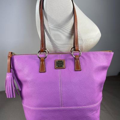 Dooney & Bourke Lilac Pebble Leather Tobi Tote New!