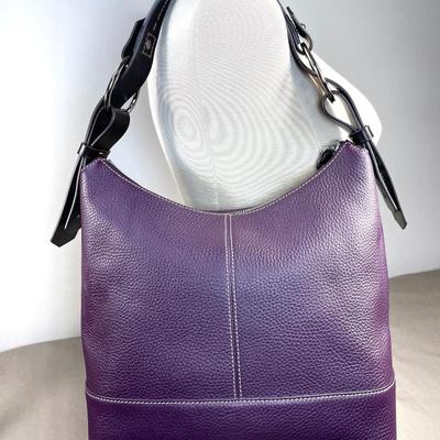 Dooney & Bourke Purple Pebble Leather Gracie Handbag New!