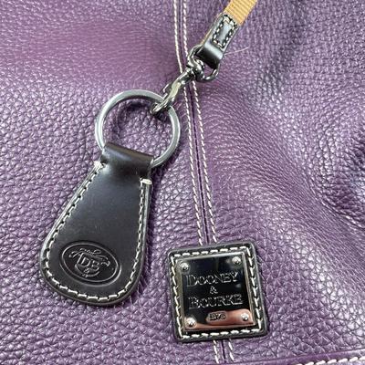Dooney & Bourke Purple Pebble Leather Gracie Handbag New!