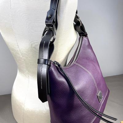 Dooney & Bourke Purple Pebble Leather Gracie Handbag New!